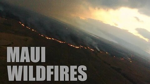 MAUI Hawaii 2019 WILDFIRE Aerial Drone Video Surveillance - Parrot NIGHT FURY 4G Wing