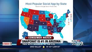 Snapchat is the most popular social media app in Arizona
