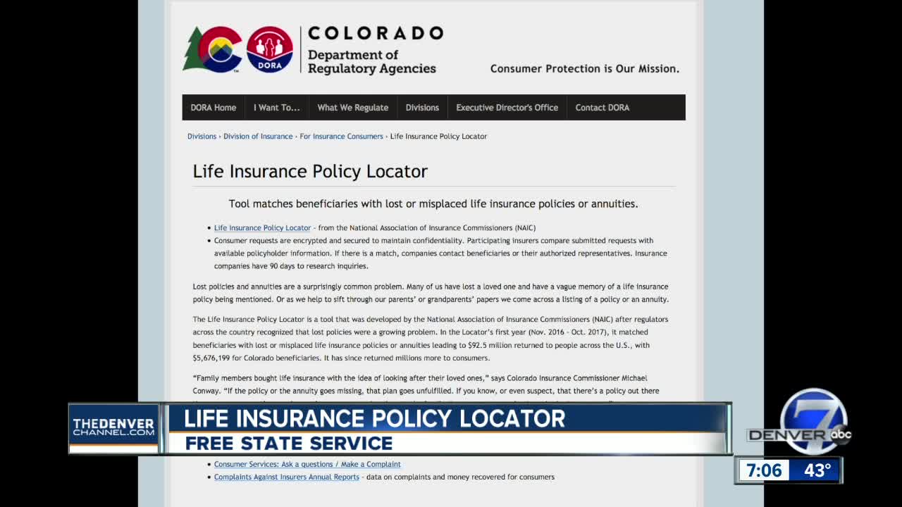 Life insurance policy locator helps find old life insurance policies