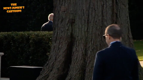 Biden ignores the press, asks for directions, and shuffles into the Oval Office after telling fake stories to his fake audience all day long.