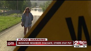 Muskogee neighbors evacuate, others stay put