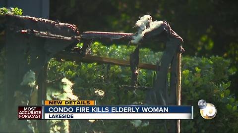 Condo fire kills elderly woman