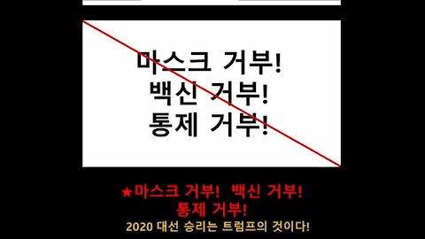 ★마스크 거부! 백신 거부! 통제 거부! 2020 대선 승리는 트럼프의 것이다! [태평] 210220 토 [태투 대구 36차] 토요일 오후 2시! 서부정류장 3번 출구 앞