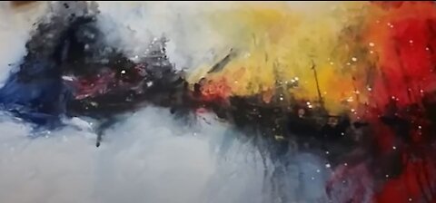 CREATING AN EXTRA LARGE PAINTING WITH FLUID ACRYLICS