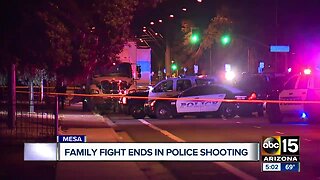 Family fight ends in police shooting in Mesa