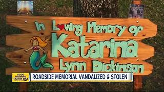 Mom offering reward to find daughter’s stolen roadside memorial