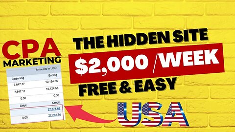 The Hidden Mystery Behind EARN $2000 WEEK, CPA Marketing, Stop Wasting Your Time On Others
