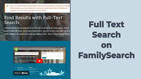 AI Powered Full Text Search on FamilySearch
