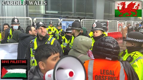 ☮️Pro-PS Protesters vs South Wales Pilice, Cardiff South Wales☮️
