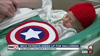 NICU patients get ready for Halloween