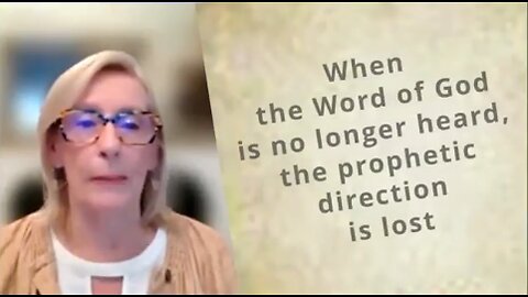 "When the word of God is no longer heard, the prophetic direction is lost."