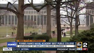 U.S. Naval Academy ranked top public college