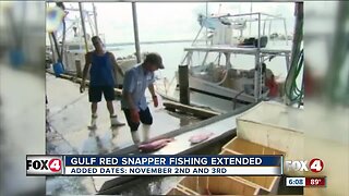 Gulf Red Snapper season extended