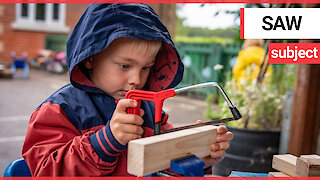 School lets 4yo pupils play with real kitchen knives, hammers and saws