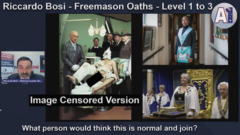 Riccardo Bosi - Freemason Oaths - What person would think this is normal? Image Censored Version