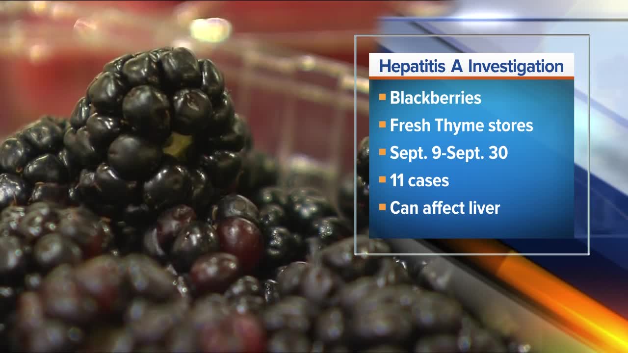 Hepatitis A cases traced to berries sold in multiple states including Michigan