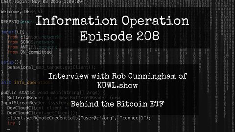 IO Episode 208 - Rob Cunningham - Bitcoin ETF 1/13/24