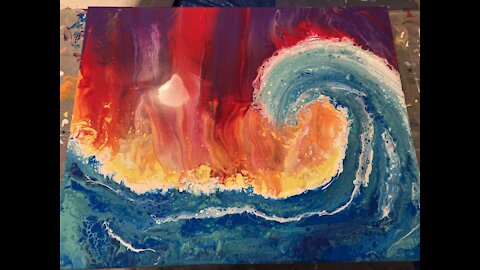 Sunset tidal wave