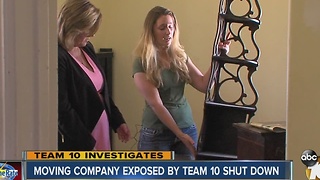 Moving company exposed by Team 10 shut down