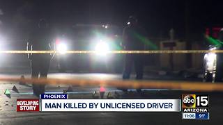 Pedestrian hit, killed by unlicensed teen driver in Phoenix