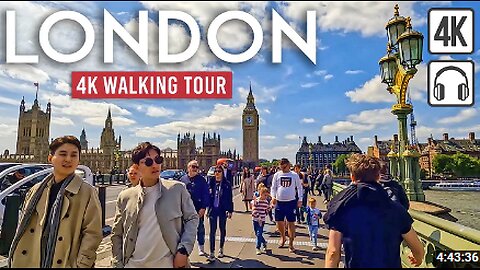 LONDON 4K Walking Tour