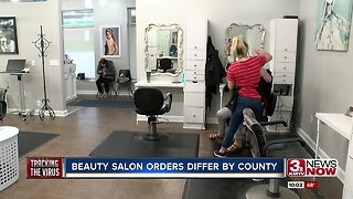 Beauty salon orders differ by county