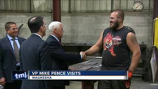 Vice President Mike Pence visits Weldall Manufacturing in Waukesha