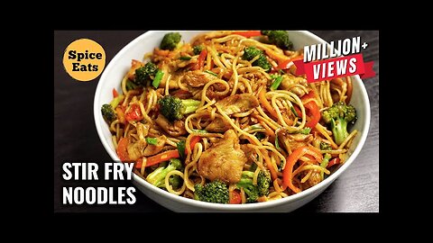 Chicken & Vegetable Chow mein _ Chinese Recipe