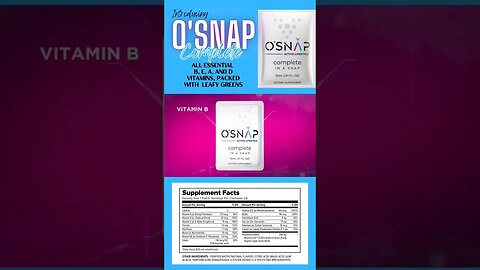 Introducing O'Snap Complete! All your vitamins and leafy greens in one place! Link in description🌸🤙