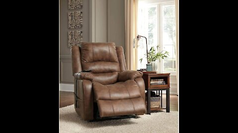 Ashley Upholstered Power Lift Recliner Leather chair