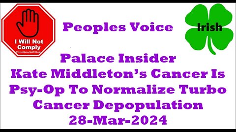 Palace Insider Kate Middleton’s Cancer Is Psy-Op To Normalize Turbo Cancer Depop 28-Mar-2024 g