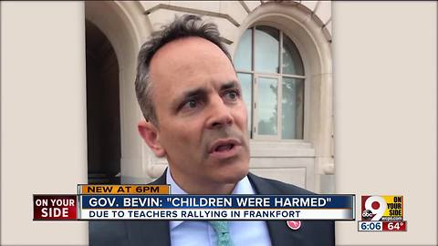 Bevin claims 'children were harmed'