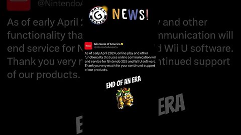 Nintendo ENDS Online Functionality for Wii U and 3DS #shorts #nintendo