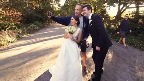 They Were Annoyed When a Jogger Got Too Close to Their Wedding Photo Shoot Until They Saw Who It Was
