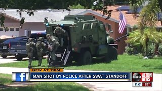 Barricaded man opens fire at SWAT team, shot by police sniper
