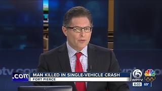 Fort Pierce man dies in single-vehicle crash