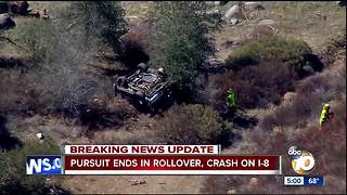 Border Patrol pursuit ends in I-8 crash