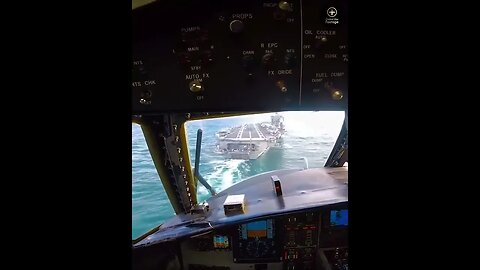 Cockpit view of a E Hawkeye landing on an Aircraft Carrier! #shorts