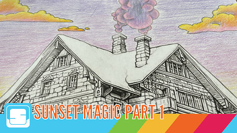 🌇 Sunset Dreams: Coloring a Fantasy House 🎨✨