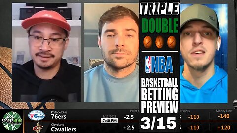 NBA Picks & Predictions | Sixers vs Cavaliers | Warriors vs Clippers | SM Triple-Double for March 15