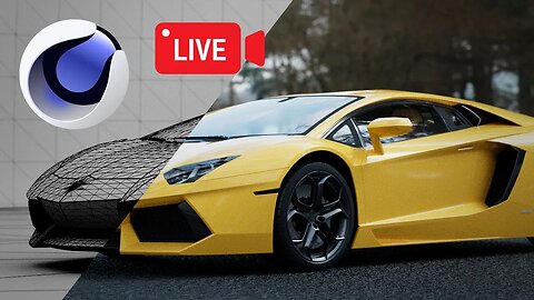 REALISTIC 3D Lamborghini VFX in Cinema 4D & Redshift | EPIC VFX LIVE 🔴