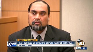 Man accused of shooting deputies testifies in retrial