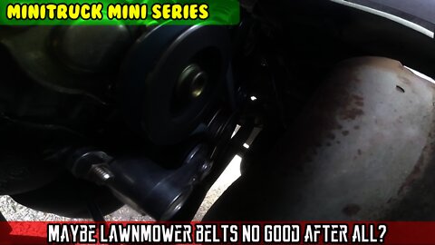 Mini-Truck (SE06 E10) AMR300 Lawnmower belts with no bypass valve causing belt stretching?