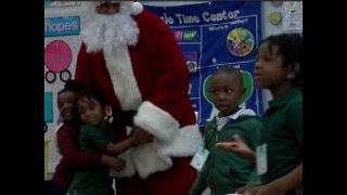 High school students surprise an entire elementary school with Christmas presents