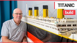 Grandfather has created an incredible replica of the Titanic - with 40,000 LEGO BRICKS.