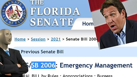 ⚖️Florida Bill SB 2006 Signed & Passed by Ron DeSantis in 2021 that Force Isolation during Emergency