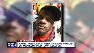 Family plead for help to solve murder of man confined to wheelchair.