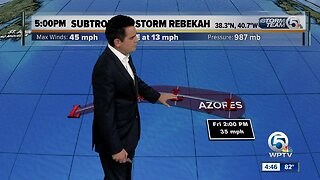 Subtropical Storm Rebekah forms