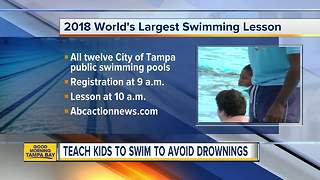 City of Tampa public swimming pools participate in World's Largest Swimming Lesson