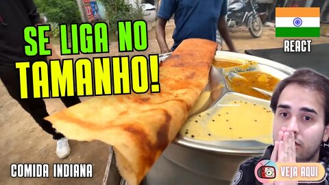 VOCÊ NÃO VAI ACREDITAR AONDE ISSO É PREPARADO! Reagindo a COMIDAS DE RUA INDIANAS | Veja Aqui Reacts